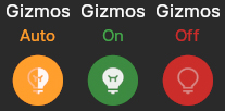 The three gizmo modes