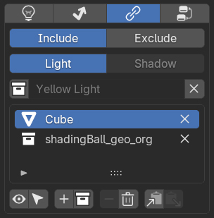 Light Linking tab