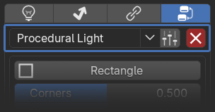 The preset bar in the Nodes tab