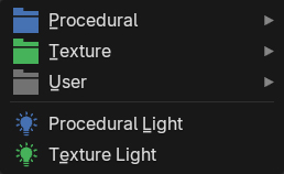 The preset dropdown