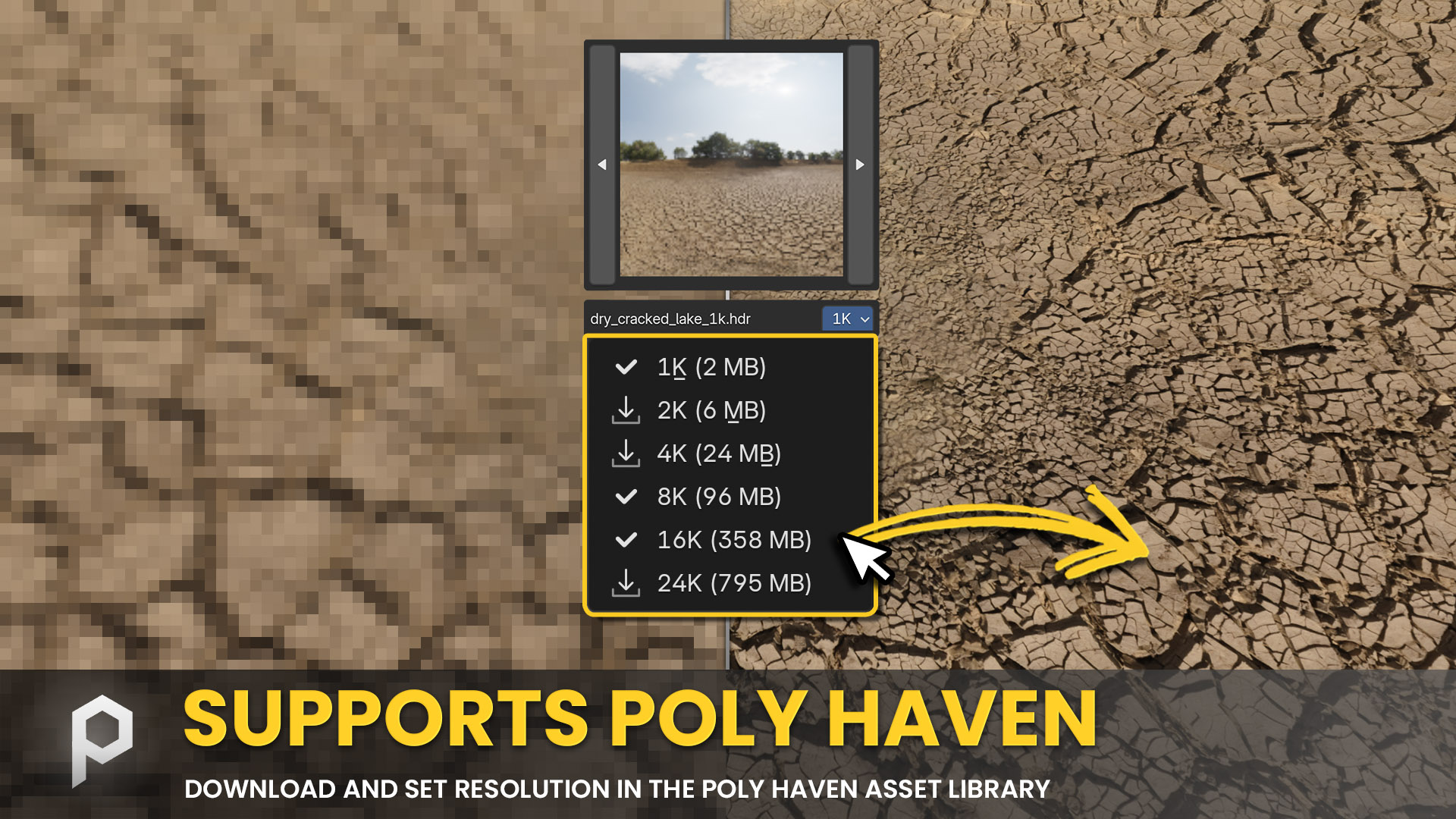 HDRI resolution control